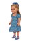 MBD Denim Maxi Dress for 18 Inch Kennedy and Friends Dolls and all Other 18 Inch Fashion Girl Doll-Complete Outfit with Sandals and Glasses